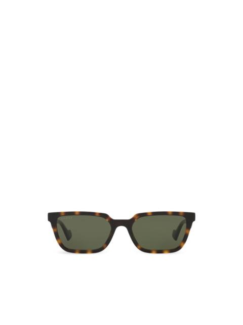 GUCCI logo-lettering rectangle-frame sunglasses