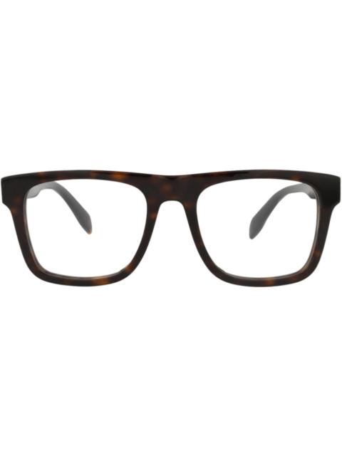 Alexander McQueen Alexander McQueen Square-Frame Acetate Optical Frames Havana Havana Transparent (AM0357O-30012339-00