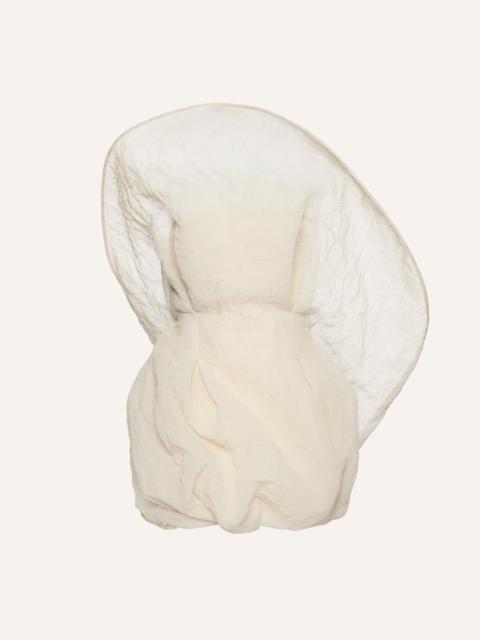 MAGDA BUTRYM Strapless sculptural mini dress in beige