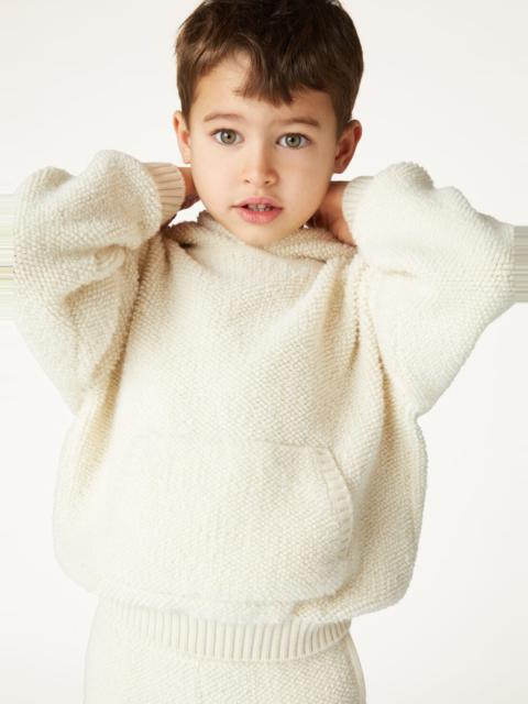 Loro Piana Kid's Curly Cloud Hooded Sweater