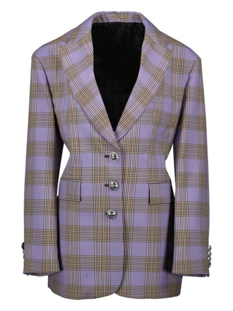 rabanne checked blazer