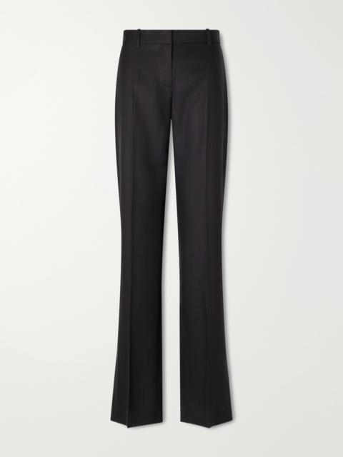 HEIRLOME Petula Pleated Silk-twill Straight-leg Pants