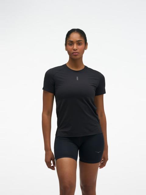 HOKA Women's EveryRun Short Sleeve Shirt in Black
