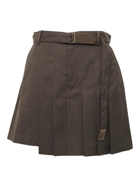 sacai Belted Pleated Suiting Shorts