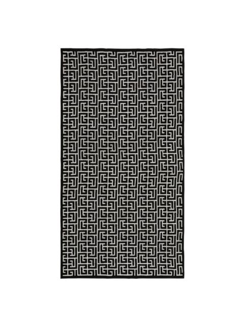 Balmain PB Labyrinth-print beach towel