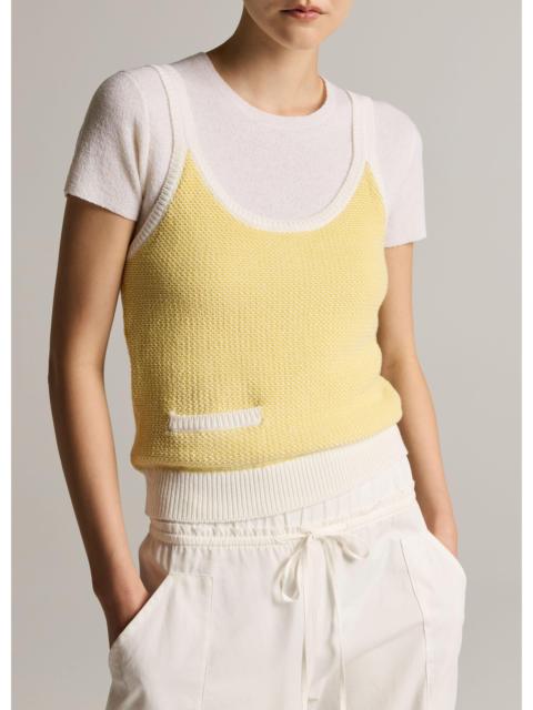 Vince Birdseye Cotton Pocket Tank