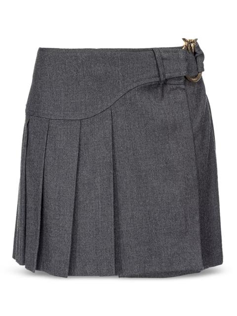 Garo Flannel Pleated Mini Skirt