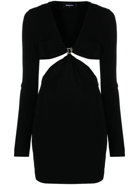 DSQUARED2 logo-embellished cut-out minidress