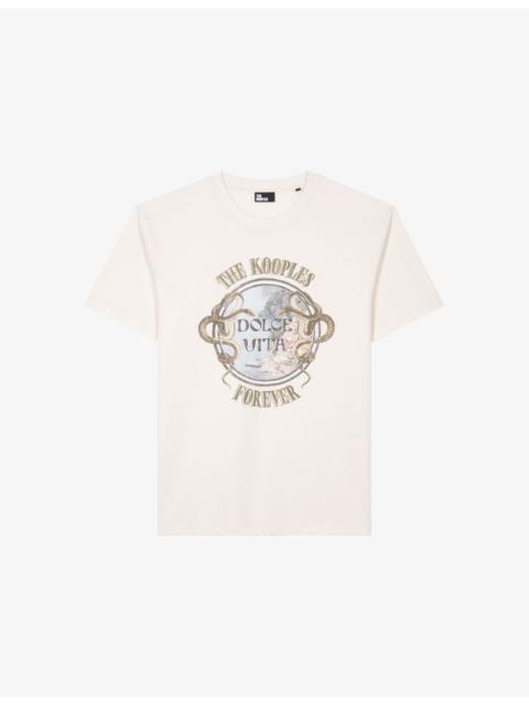 The Kooples Branded Short-Sleeved Cotton-Jersey T-Shirt