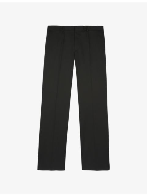 The Kooples Tapered-Leg Mid-Rise Stretch-Cotton Trousers
