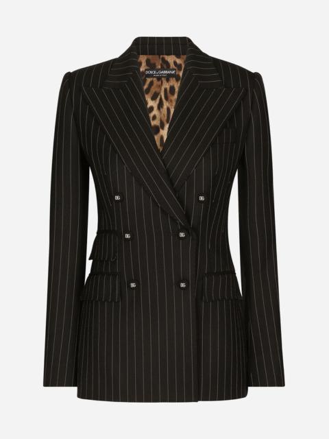 【送料&関税込】Dolce & Gabbana Pinstriped Single-breast Single-breasted pinstripe stretch wool Sicily-fit suit in
