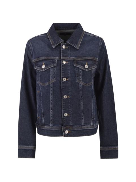 7 For All Mankind contrast-stitch denim jacket
