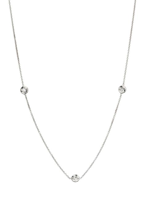 ROBERTO COIN Women's Tiny Treasures 18K White Gold & 0.15 TCW Diamond Station Necklace - White Gold