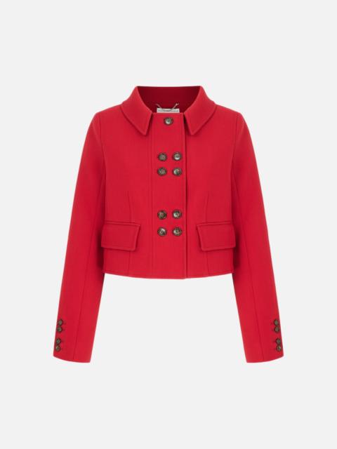 EMILIA WICKSTEAD Aelin Jacket in Red Birdseye Suiting