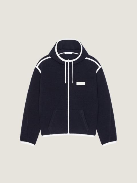 Givenchy SLEEVELESS FLEECE JACKET WITH GROS GRAIN DETAIL