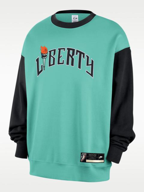 Nike New York Liberty Court Origins Nike Women's WNBA Fleece Crew-Neck Sweatshirt
