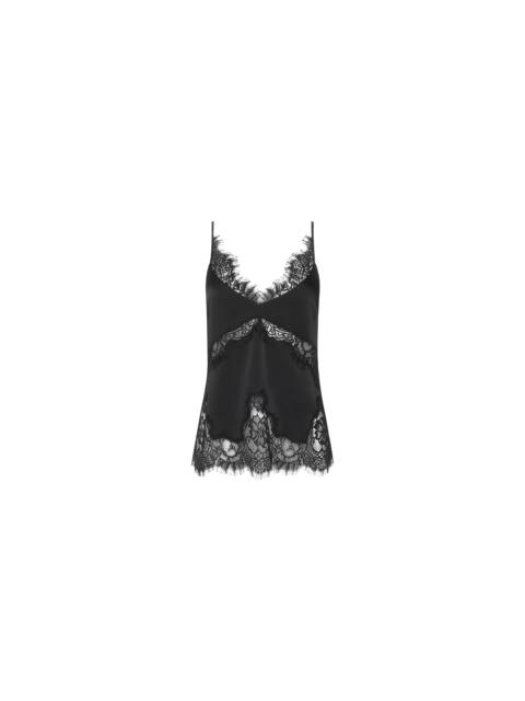 L'AGENCE Mitsu Satin Lace Camisole