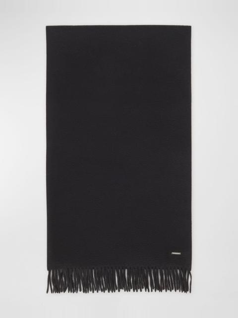 Loro Piana Cashmere Sciarpa Grande Fringe-Trim Scarf