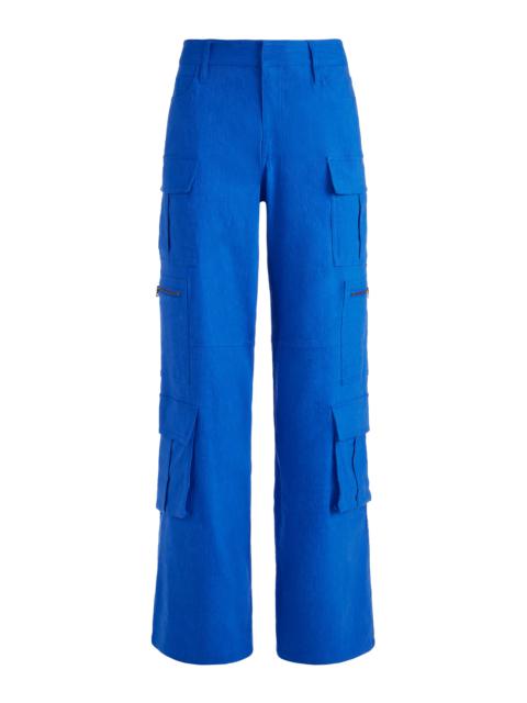 Alice + Olivia CAY BAGGY CARGO LINEN PANT