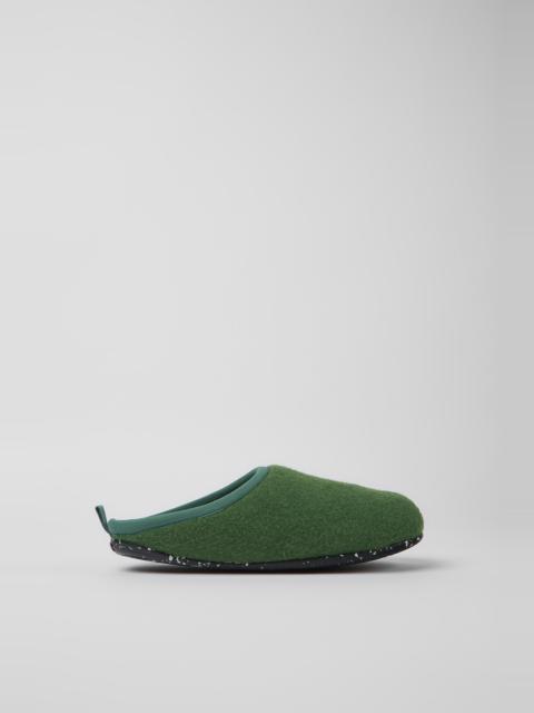 CAMPER Wabi Green wool slippers for women
