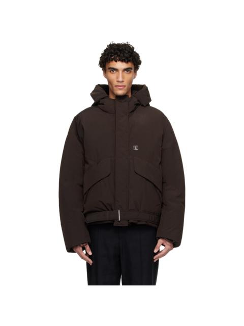 Wooyoungmi Brown Hooded Goose Down Jacket