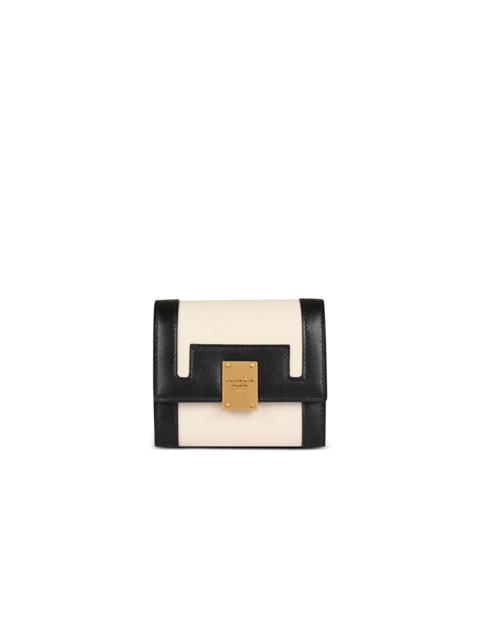 Balmain Leather 1945 coin pouch with leather panels