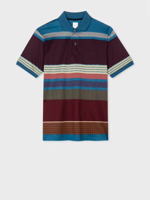 'Assembled Stripe' Cotton Polo Shirt
