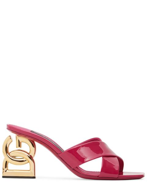 75mm Patent leather mules sandals