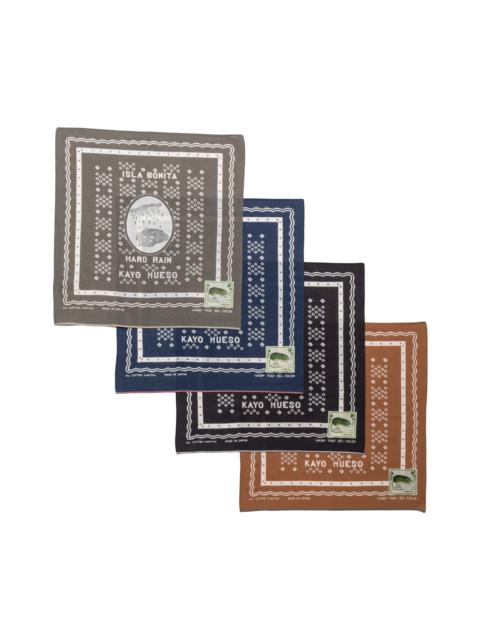 Kapital Fastcolor Selvedge Bandana (POLKA DOTS HARD RAIN) 15x15
