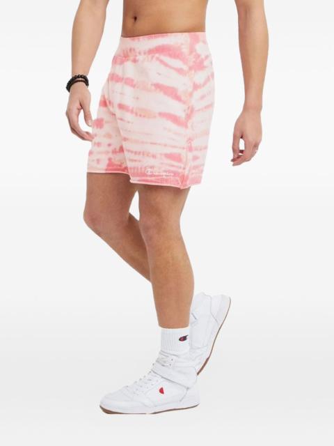Champion tie-dye fleece track shorts