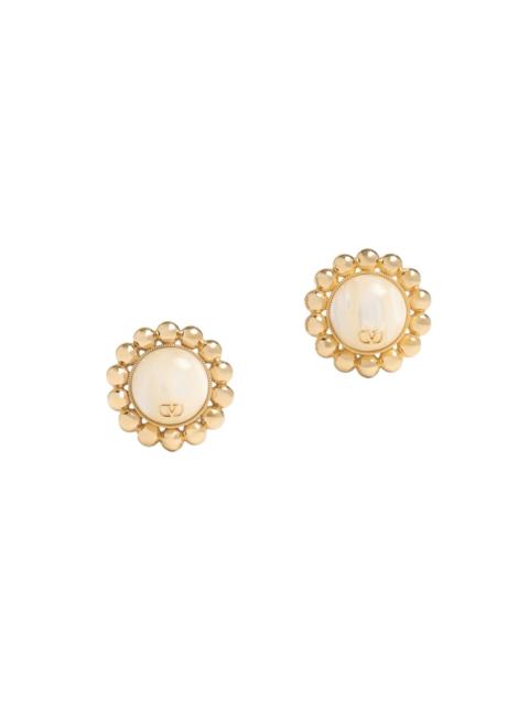 Valentino Women's Pas Plus Metal and Pearl Earrings