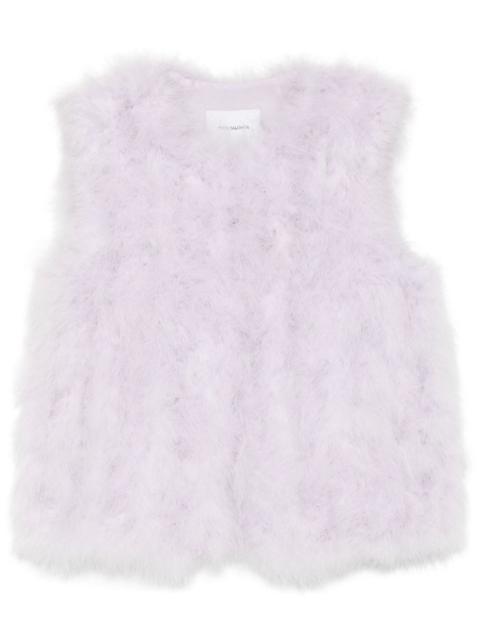 Yves Salomon feather silk vest