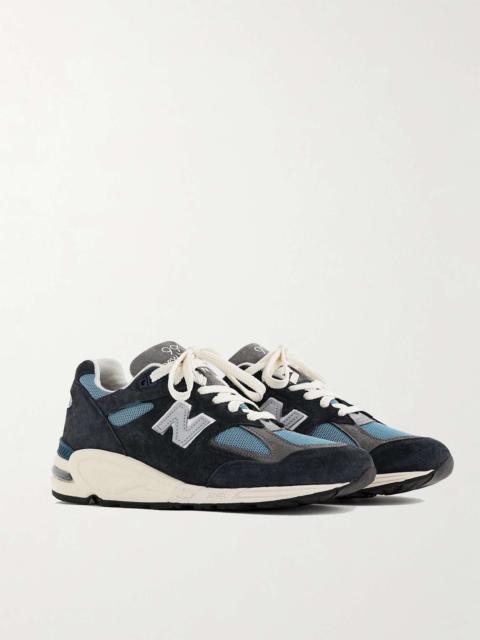 New Balance + Teddy Santis 990v2 Suede and Mesh Sneakers