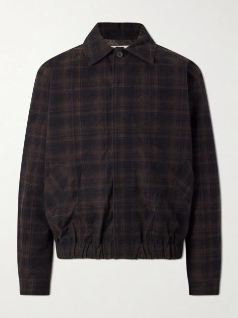 JEANERICA Jean Brown Checked Cotton and Wool-Blend Jacket