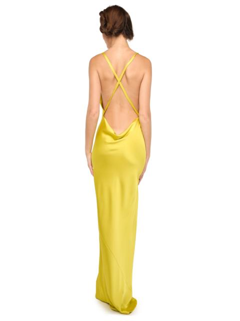 NORMA KAMALI CROSS BACK BIAS GOWN