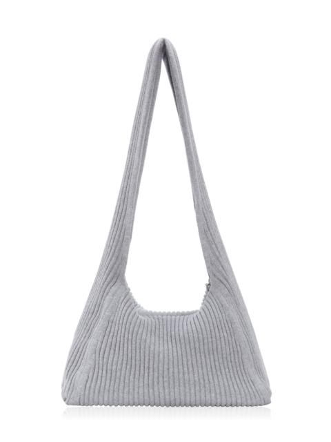 AYA MUSE Blu Ribbed Wool Crossbody Bag grey