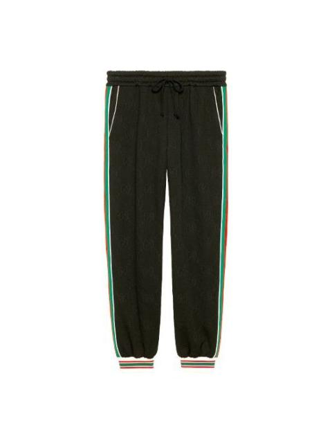 GUCCI Gucci Classic Red Green GG Knit jogging Sports Pants Black 663569-XJDE9-1043
