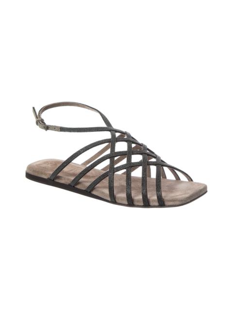 Brunello Cucinelli Brunello Cucinelli Monile Suede Sandal