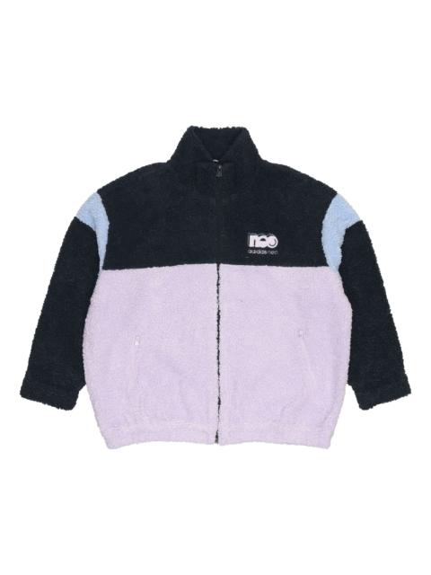 adidas (WMNS) adidas Neo Fleece Jacket 'Purple Black Teal' GU0838