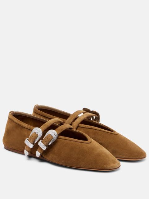 LE MONDE BÉRYL Claudia suede Mary Jane ballet flats
