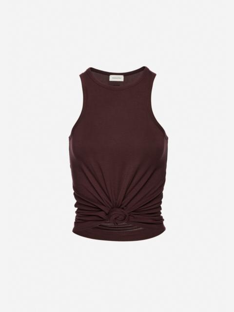 MAGDA BUTRYM Knotted tank top in brown