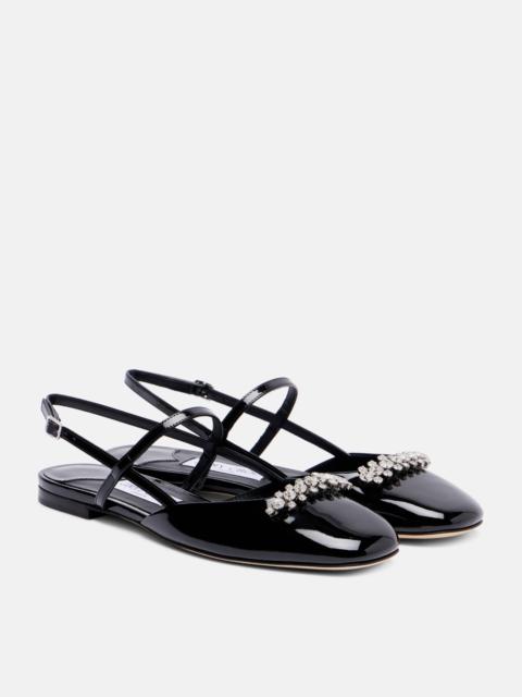 JIMMY CHOO 'BELINDA SB FLAT' BLACK LEATHER BALLET FLATS'의 특징