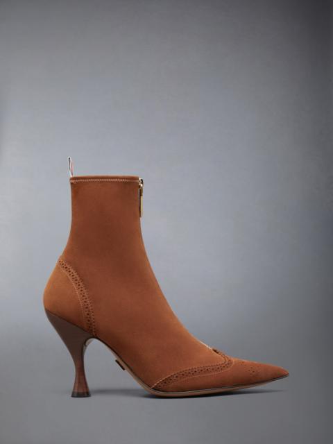 Thom Browne SUEDE WINGTIP BOOTIE 90MM