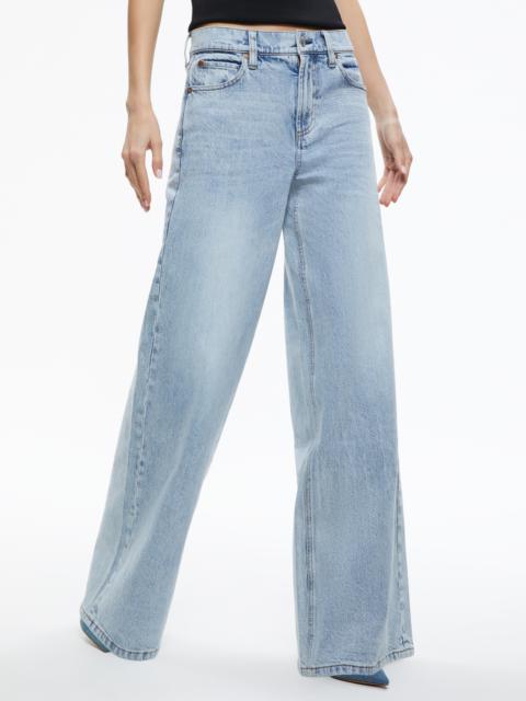 Alice + Olivia TRISH MID RISE BAGGY JEAN