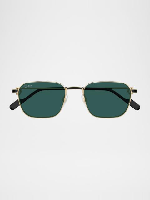 Cartier Men's CT0497SM Metal Rectangle Sunglasses