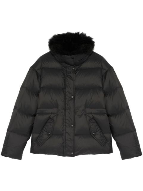 Yves Salomon lambswool-trim puffer jacket