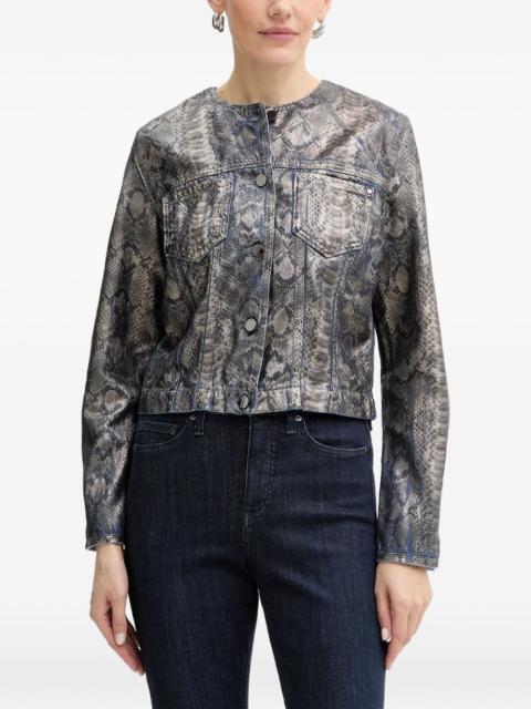 GUESS USA snake-print buttoned jacket