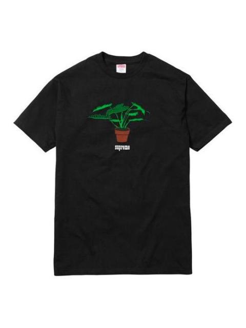 Supreme FW17 Plant Tee Pale Black Bonsai Printing Short Sleeve Unisex SUP-SS18-661