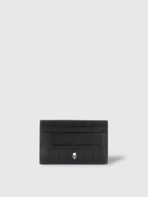 Alexander McQueen card holder in smooth leather