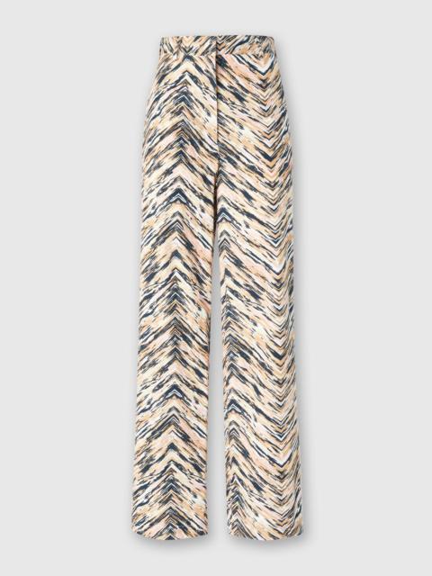 Missoni Classic trousers in animal print zig zag cotton
